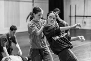 Dancers rehearsing Svatbata by Marcos Morau at the Ballet du Grand Théâtre de Genève