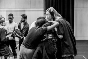 Dancers rehearsing Svatbata by Marcos Morau at the Ballet du Grand Théâtre de Genève