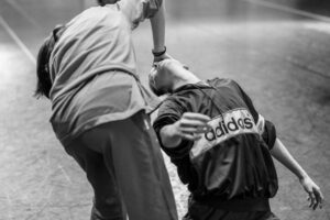 Dancers rehearsing Svatbata by Marcos Morau at the Ballet du Grand Théâtre de Genève