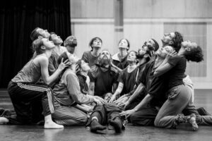Dancers rehearsing Svatbata by Marcos Morau at the Ballet du Grand Théâtre de Genève