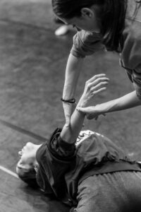 Dancers rehearsing Svatbata by Marcos Morau at the Ballet du Grand Théâtre de Genève