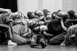 Dancers rehearsing Svatbata by Marcos Morau at the Ballet du Grand Théâtre de Genève