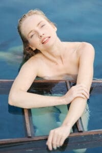 Laure, Paris-based actress, photographed in natural light during an intimate portrait session in Geneva