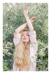Laure, Paris-based actress, photographed in natural light during an intimate portrait session in Geneva